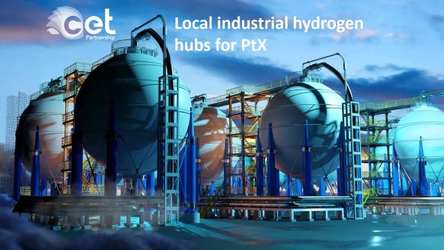 Local industrial hydrogen hubs for PtX